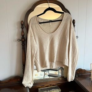 Cashmere free people scoop neck pullover sweater
